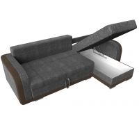 Угловой диван Марсель (рогожка серый коричневый) - Изображение 4